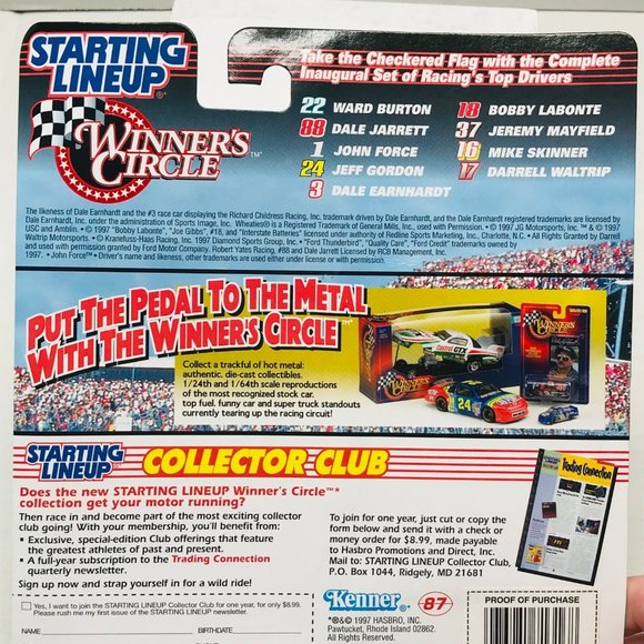 Vintage Starting Lineup Ward Burton Figure Winners Circle 1997 With Card New - Picture 6 of 10